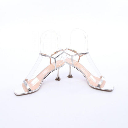 Louis Vuitton Sandals LV Vault Blossom Silver Leather — view 3