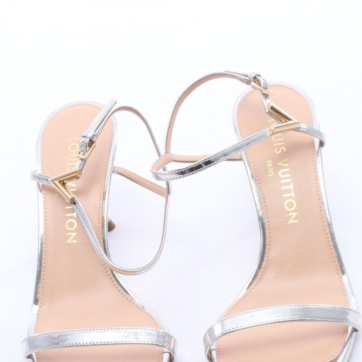 Louis Vuitton Sandals LV Vault Blossom Silver Leather — view 8