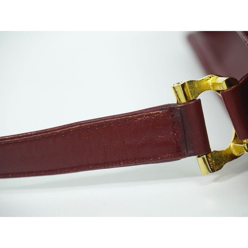 Cartier Must Line Shoulder Bag Leather Bordeaux — view 6