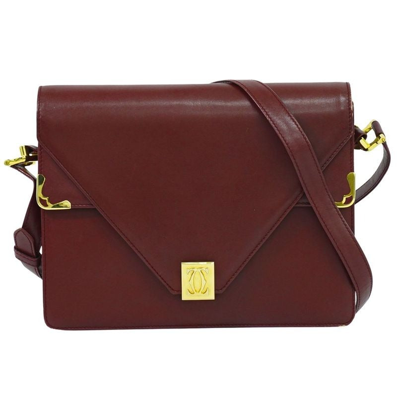 Cartier Must Line Shoulder Bag Leather Bordeaux