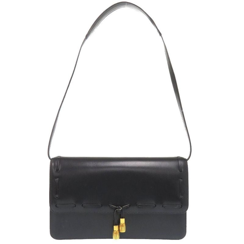 Hermes Tassel Vintage Box Calf Navy Gold Hardware 00 Shoulder Bag