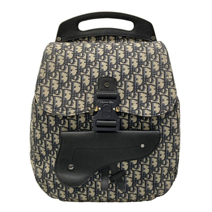 Dior Backpack Gallop Oblique Navy Ivory