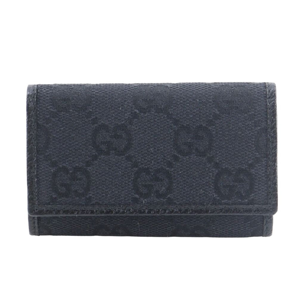 Gucci 6 Rows GG Canvas Black Key Case Holder