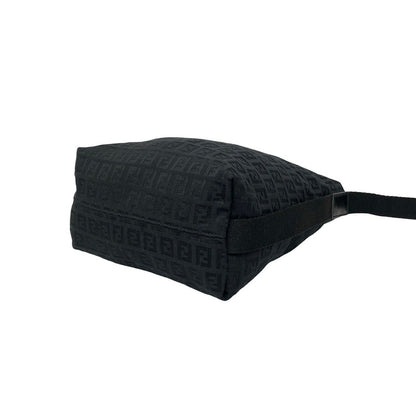 Fendi Zucchino FF Logo Pattern Canvas Nylon Shoulder Bag Tote — view 8