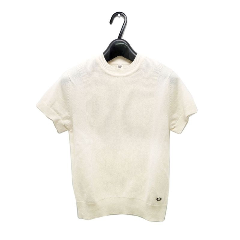 Hermes Short Sleeve Knit White Size 36 Cashmere