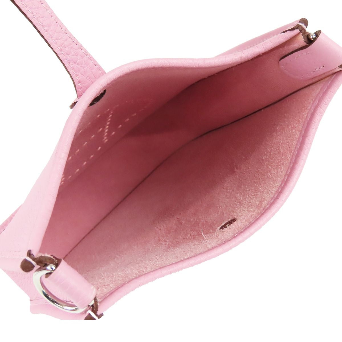 Hermes Evelyne Amazon TPM Mauve Sylvestre Silver Taurillon Shoulder Bag — view 4
