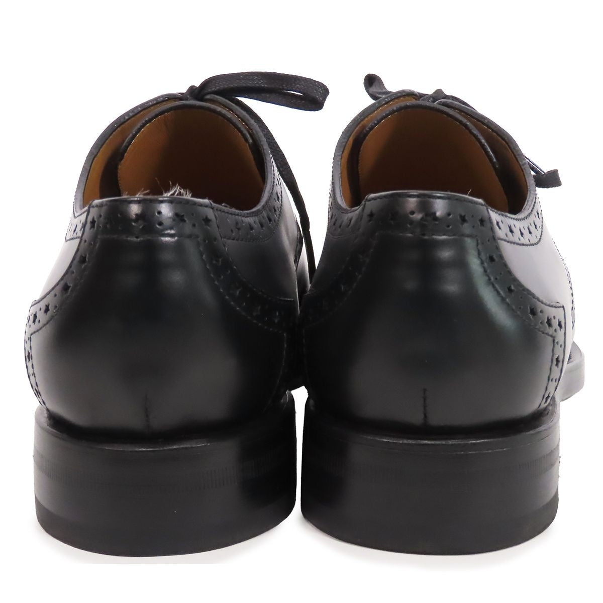 Gucci Derby Shoes Black Leather Interlocking G Dress 8 — view 3