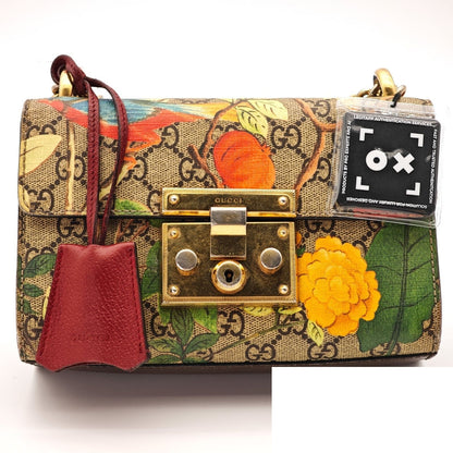 Gucci Tian Padlock Small Shoulder Bag 2-Way Clutch Colorful Beige Strap Key — view 2