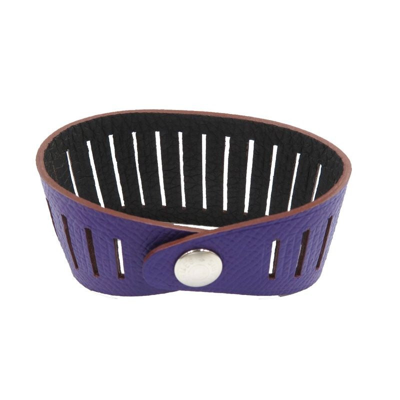 Hermes Petite Ash Bracelet Reversible Vaux Epson Togo Silver Hardware Anemone