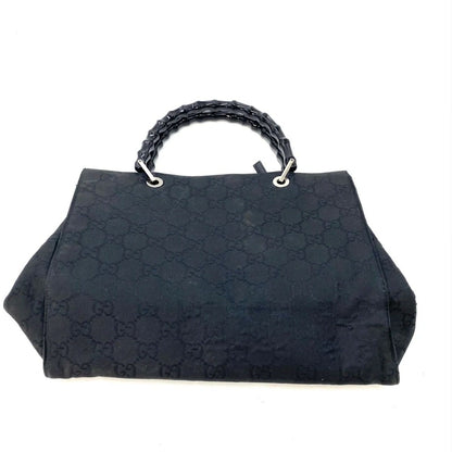 Gucci Shoulder Bag Bamboo GG Black Tote Business Formal — view 14