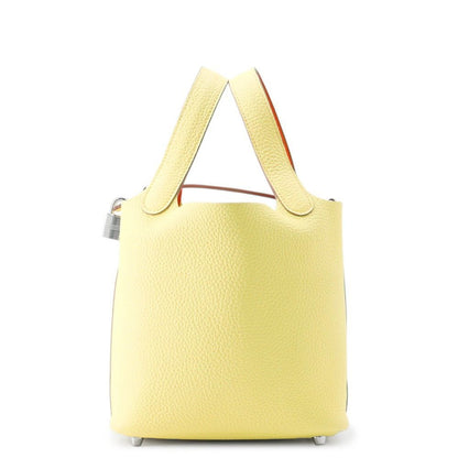 Hermes Handbag Picotin Lock PM Eclat Limoncello Orange Minien Silver Minian