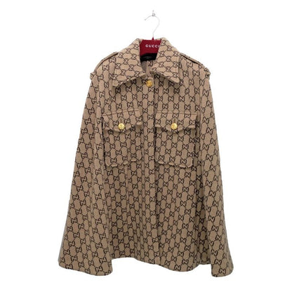 Gucci Cape GG Pattern Beige Dark Brown S Size Apparel