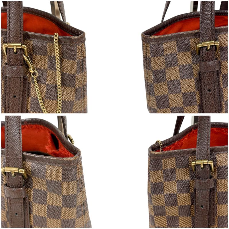 Louis Vuitton Petit Baguette Marais Mini Tote Bag Damier Leather Brown Shoulder