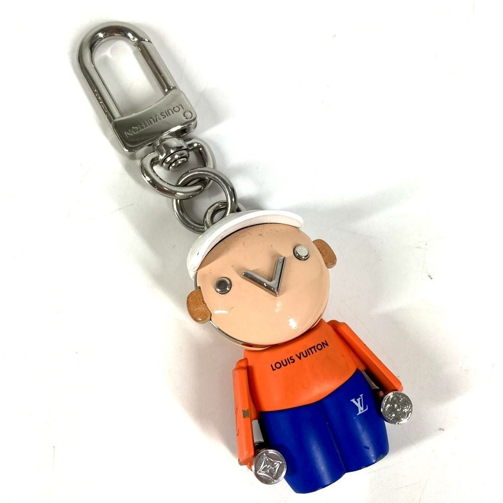 Louis Vuitton Key Holder Bag Charm Gaston Jim Metal White
