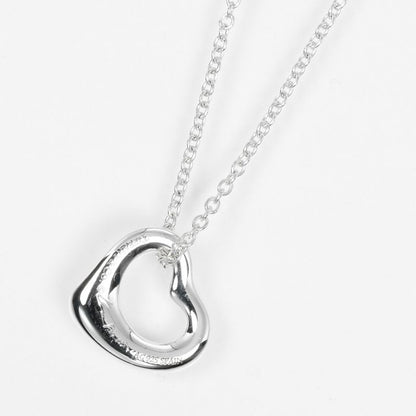 Tiffany & Co Open Heart 11mm (0.43in) Model Silver 925 Ladies 2.1g Necklace