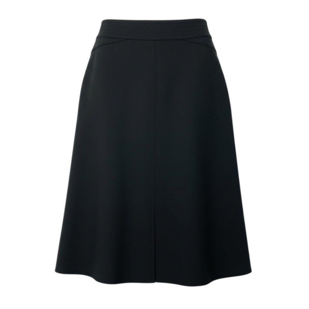Louis Vuitton Silver Large Zip Short Skirt 34 Black