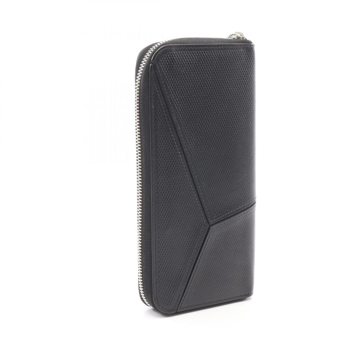 Loewe Round Wallet Puzzle Open Black Leather — view 2