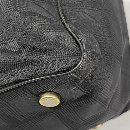 Chanel Tote New Travel Nylon Black Chien Pan Gold Hardware Women's