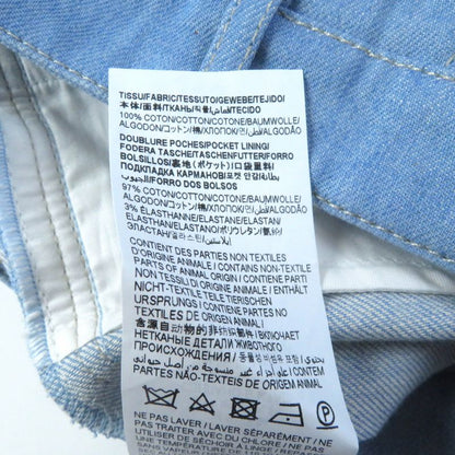 Saint Laurent Paris 22 693735 Stitch Design Center Press Denim Pants Light Blue