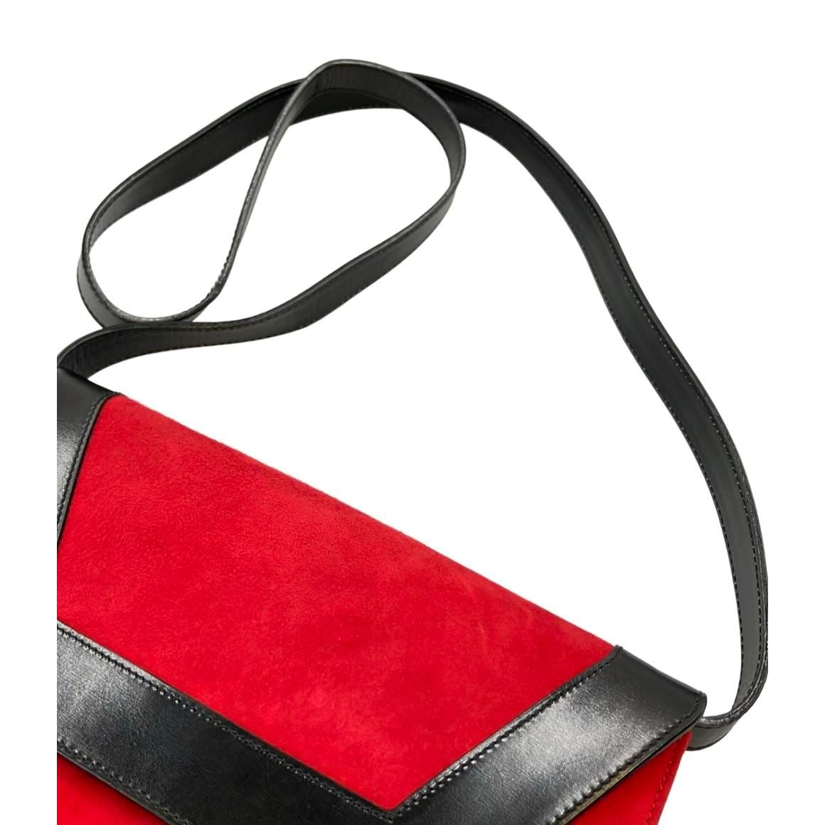 Celine 2-Way Shoulder Bag Crossbody Clutch Red And Other — view 10