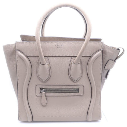 Celine Luggage Micro Beige Leather Handbag