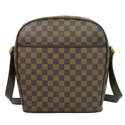Authentic Louis Vuitton LV Ipanema GM Damier Ebène Shoulder Bag Brown N51292