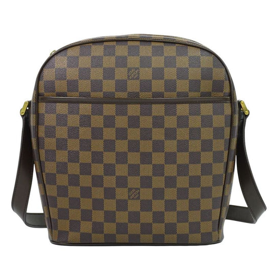Authentic Louis Vuitton LV Ipanema GM Damier Ebène Shoulder Bag Brown N51292