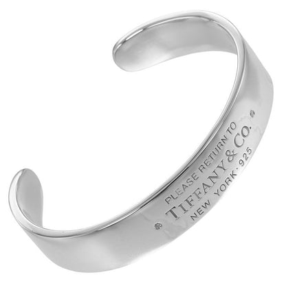 Tiffany & Co. Return To Narrow Silver 925 Diamond