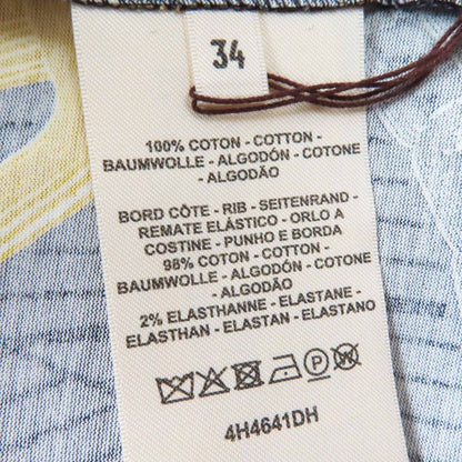 Hermes 24SS 4h4641dh Kaleidoscope Effect Cotton Short Sleeve T-shirt Navy 34