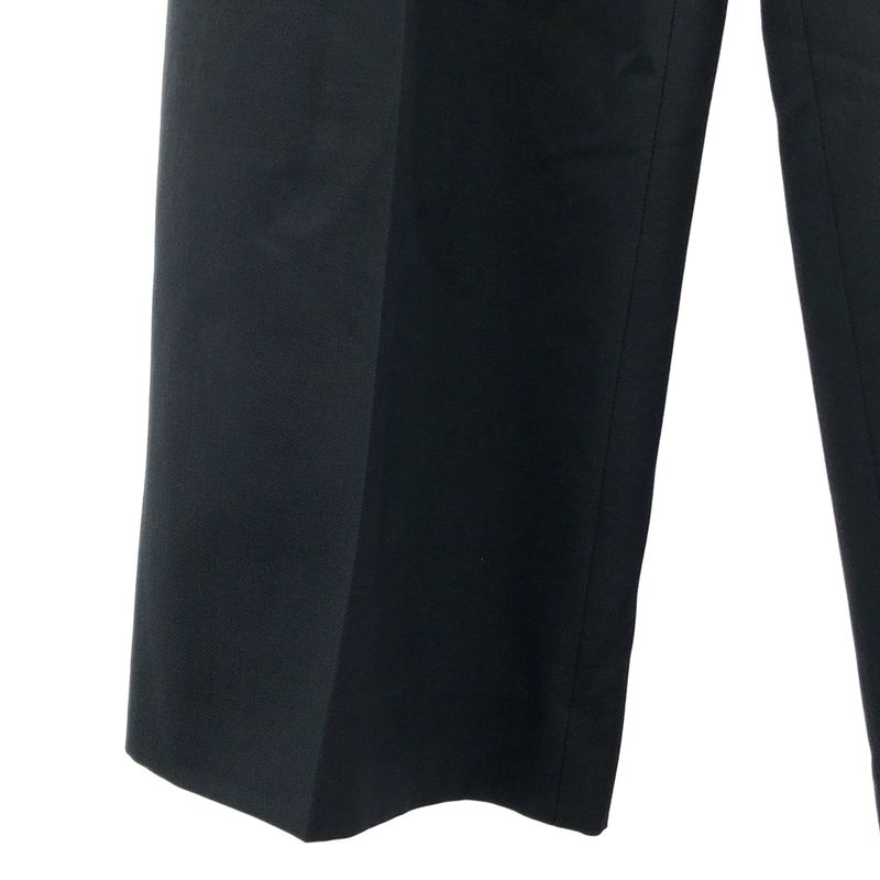 Celine - Phoebe Period Waist Logo Wide Slacks Pants - 38 - Navy - Women's