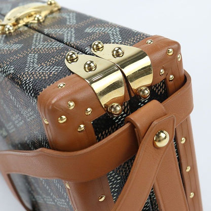 Goyard Minaudiere Trunk Bag Shoulder Bag Goyard Din Canvas Minaudiere Trunk Bag