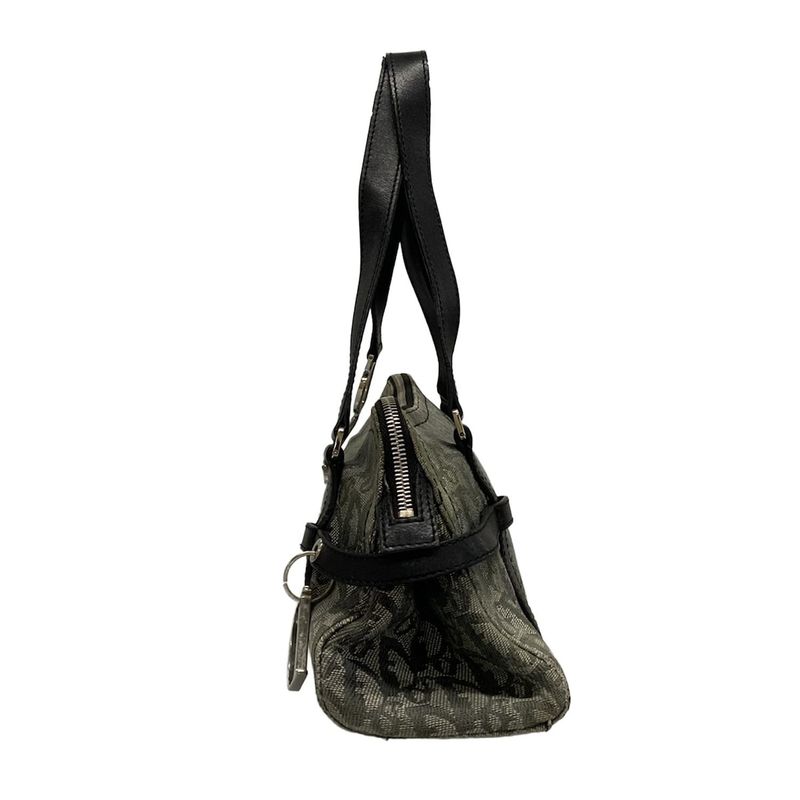 Dior/christian Dior Handbag Trotter Gray And Black Leather