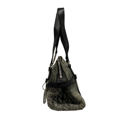 Dior/christian Dior Handbag Trotter Gray And Black Leather
