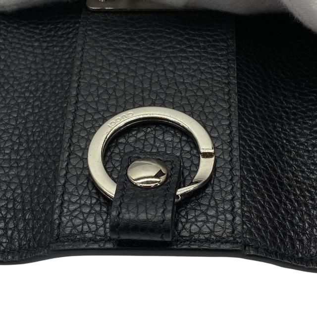 Gucci 473924 Double G 6-ring Key Case Key Ring Leather Black