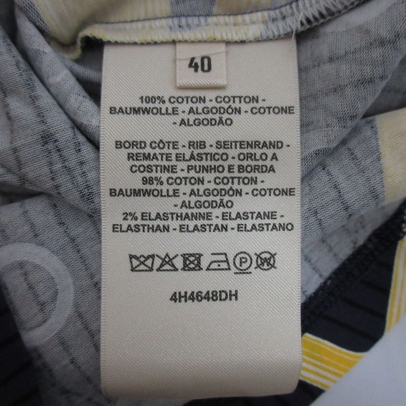 24aw Hermes Kaleidoscope Effect T-Shirt 4h4648dh Size 40 Navy Women's Used