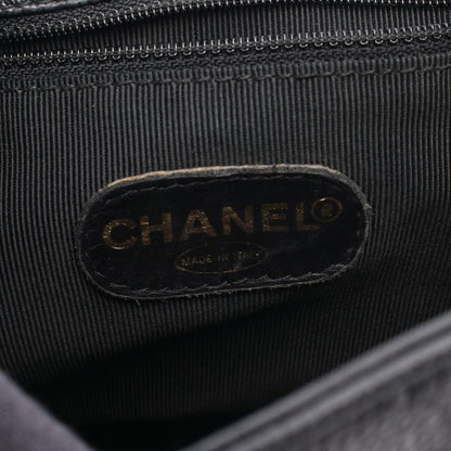 Chanel Backpack Triple CC Logo Black Leather Calf Coco — view 4