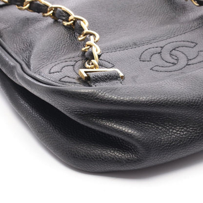 Chanel Backpack Triple CC Logo Black Leather Calf Coco — view 8