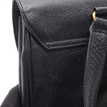 Chanel Backpack Triple CC Logo Black Leather Calf Coco — view 10