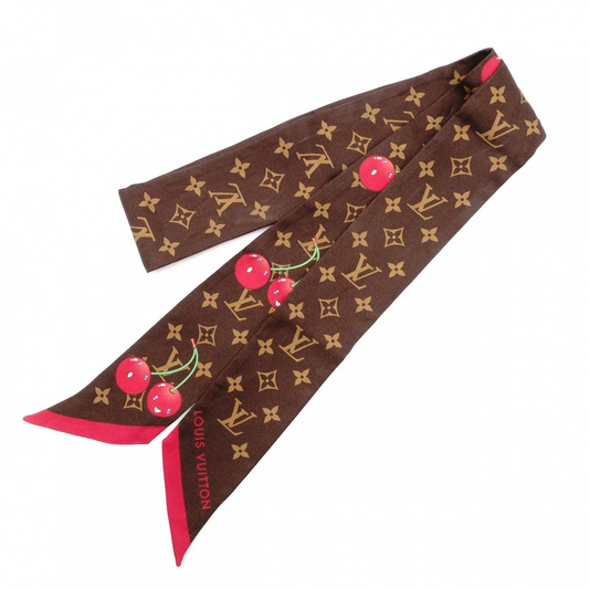Louis Vuitton Takashi Murakami Twilly Monogram Cherry Scarf Bandeau