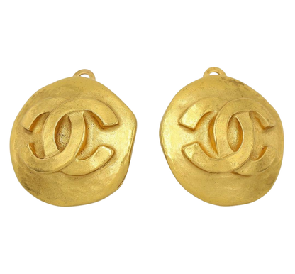 Chanel Coco Mark Round Earrings
