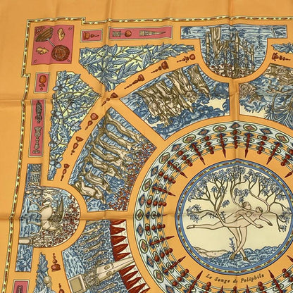 Hermes Scarf Carre 90 Polyfill Dreaming Yellow