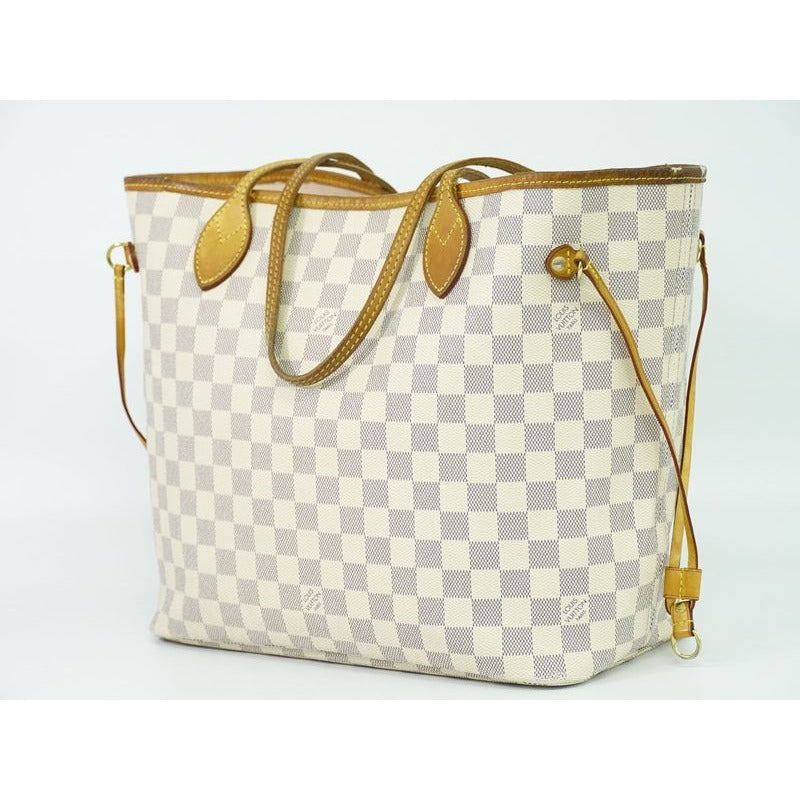 Louis Vuitton New Shape Neverfull MM Damier Azur Tote Bag White — view 2