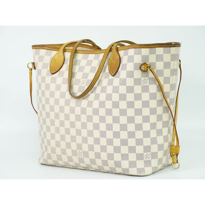 Louis Vuitton New Shape Neverfull MM Damier Azur Tote Bag White — view 2
