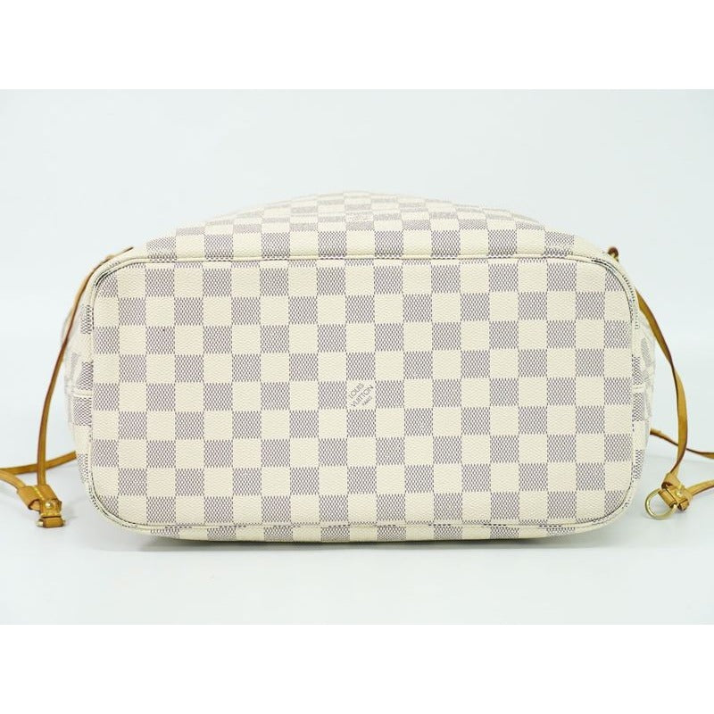 Louis Vuitton New Shape Neverfull MM Damier Azur Tote Bag White — view 3