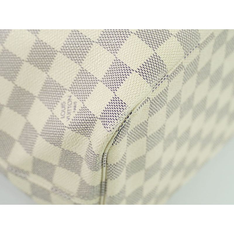 Louis Vuitton New Shape Neverfull MM Damier Azur Tote Bag White — view 4