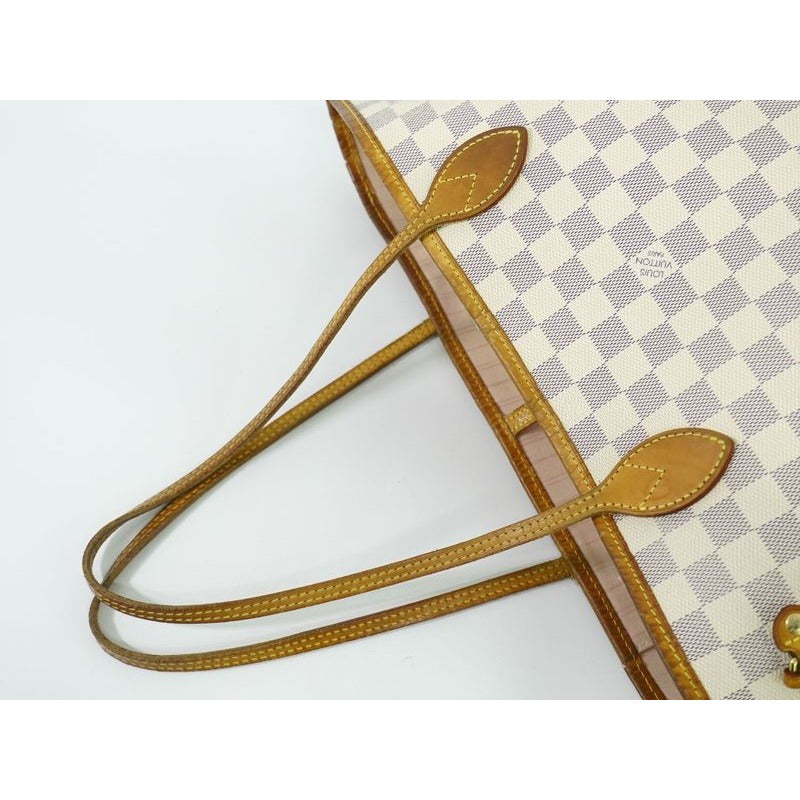 Louis Vuitton New Shape Neverfull MM Damier Azur Tote Bag White — view 5