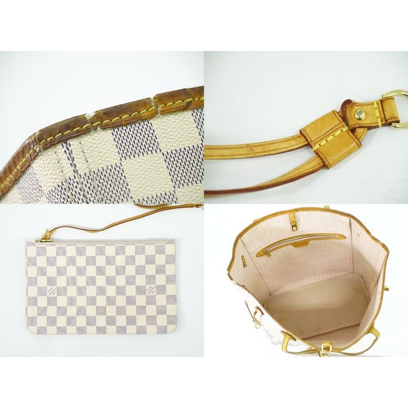 Louis Vuitton New Shape Neverfull MM Damier Azur Tote Bag White — view 8
