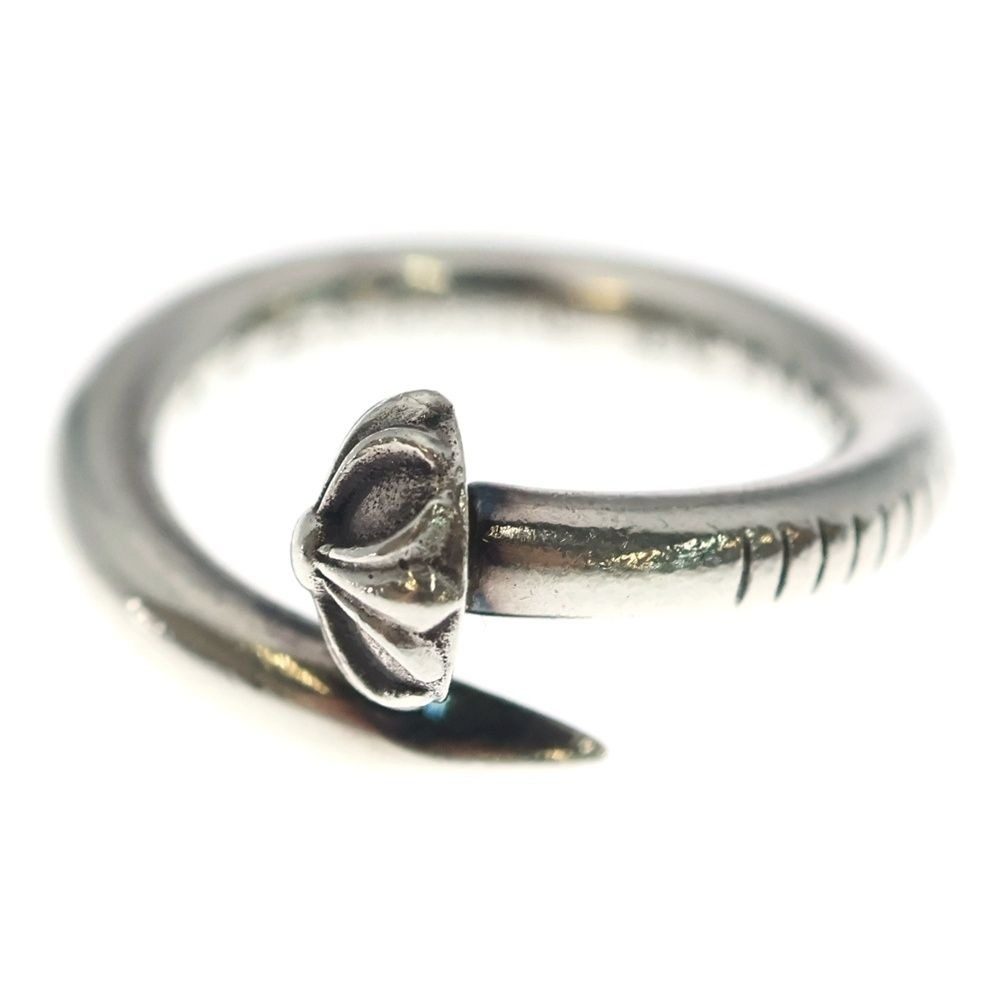 Chrome Hearts Nail Crsball Cross Ball Ring Silver