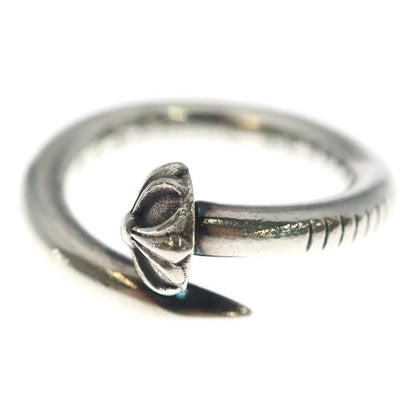 Chrome Hearts Nail Crsball Cross Ball Ring Silver