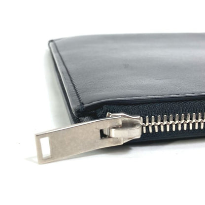 Saint Laurent Paris Clutch Bag Logo Patch 397295 Leather Black